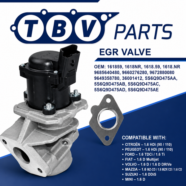 AGR-VENTIL CitroËN Peugeot 1.6 HDI Ford 1.6 Tdci Fiat Volvo Mazda 1618.NR-image