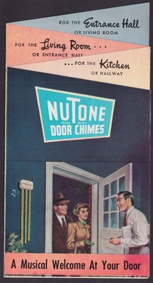 NuTone Door Chimes sales folder c 1950s Entrance Hall Living Room Kitchen