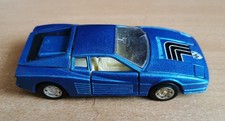Vintage Tai Cheong TC-32661 Blue Ferrari Testarossa Diecast Toy Car