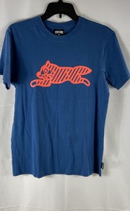 Icecream Men's Blue Running Dog Graphic Logo T-Shirt Streetwear Sz S