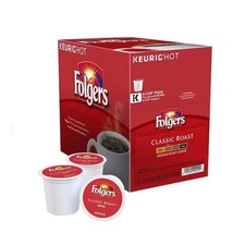 Folgers Classic Roast Medium Roast Coffee Keurig K-Cups Pods Box 24ct Super Fres