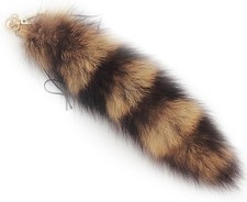 Super Huge Fluffy Real Fox Tail Fur Keychain Pendant Stylish Handbag Accessory
