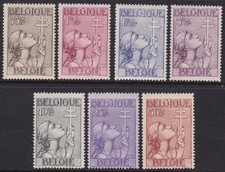1933 Belgium - Lorraine Cross No. 377/383 set of 7 MNH/** values