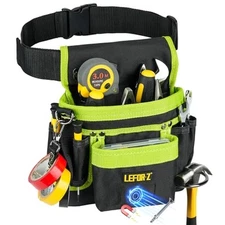 Tool Belt,Magnetic Tool Pouch,14-Pockets Tool Belts for Men,Detachable & 