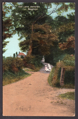 1915 GEBRAUCHTE COL POSTKARTE -- GOLF LANE BERSTED BOGNOR