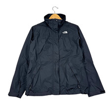 The North Face Womens Medium Black Zip Hyvent Windbreaker Jacket Hiking GORP