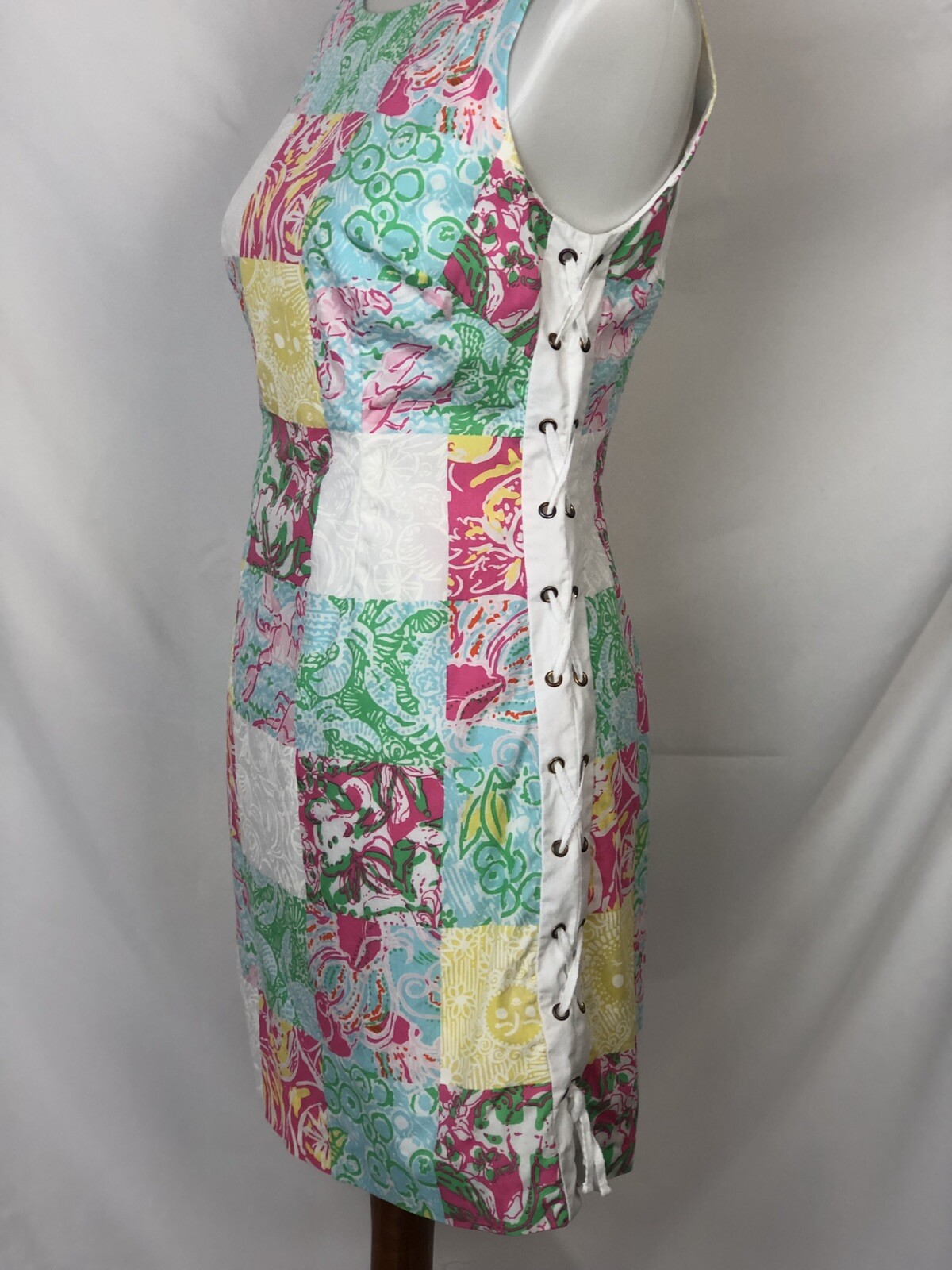 lilly pulitzer Delia Multi State Patch Dress Lace… - image 3