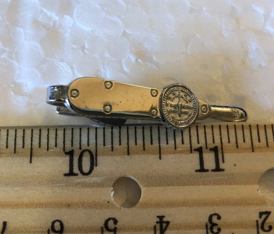 Snap On Tools Torque Wrench Tie Clip 1 3/4" Leavens Co Attleboro Mass Vintage - Image 3 of 4
