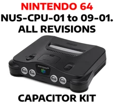 Nintendo 64 Capacitors / Cap Kit Recap All Regions UK USA EU Japan Repair Kit