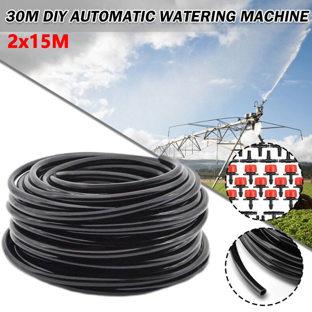 100FT 30M Auto Drip Irrigation System Kit Timer Micro Sprinkler Garden Watering