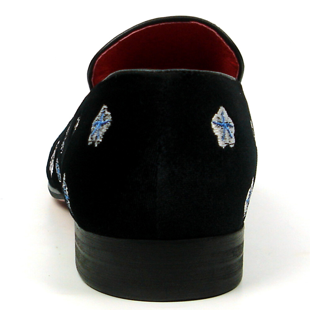 FI-7413 Black Suede Flowers Embroidered Fiesso by Aurelio  display picture 1