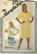 Vintage Simplicity Sewing PaMisses Jiffy Pullover Dress Tunic SZ 12 UNCUT