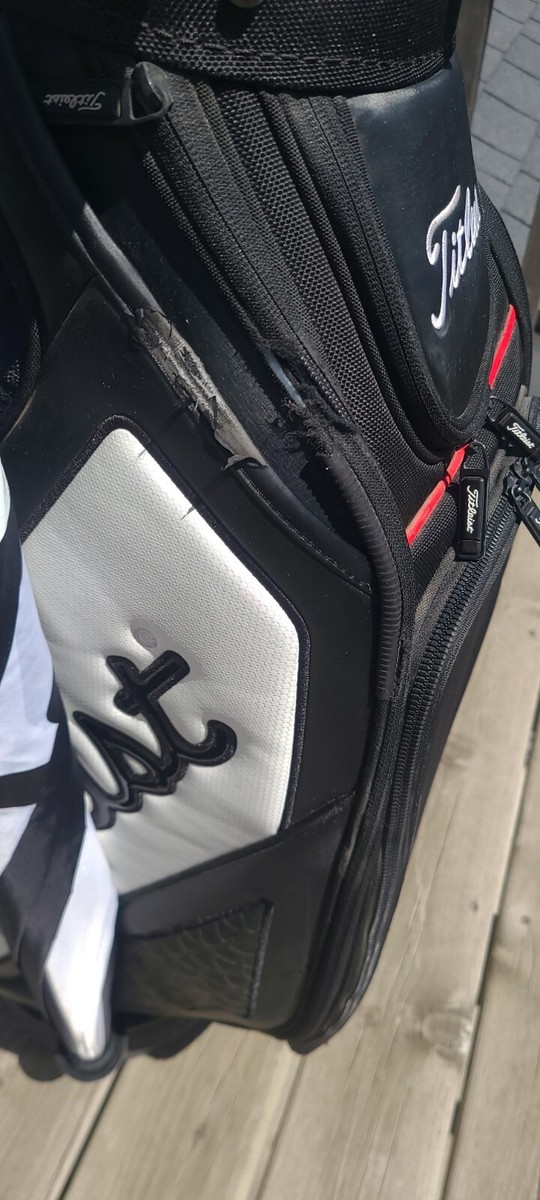 Titleist Midsize Tour Staff Bag - Black/White/Red | eBay Titleist Midsize Tour Staff Bag - Black/White/Red | eBay