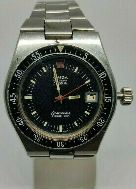 OMEGA Deville Chronometer F300HZ Electronic Date Calendar Vintage Watch 35mm for sale online | eBay