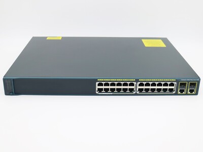 Cisco 2960 Plus WS-C2960+24PC-L 370W 24-PoE 2-SFP Switch, 1Y-Wty