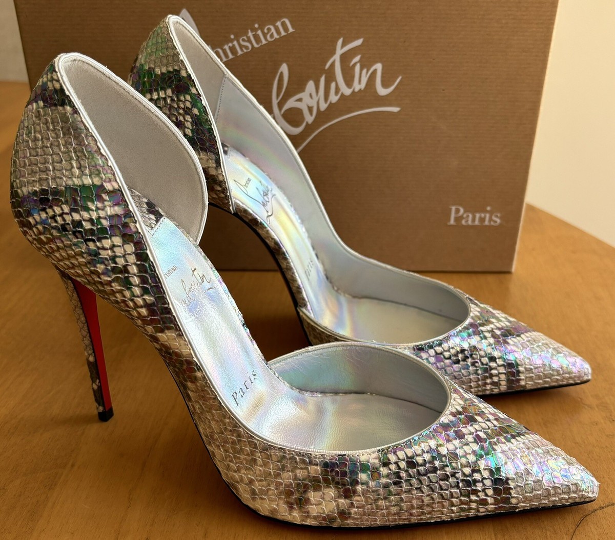 Christian Louboutin hi Eliza heels Christian Louboutin Iriza Silver Strass Crystal Heels Size  main image 2