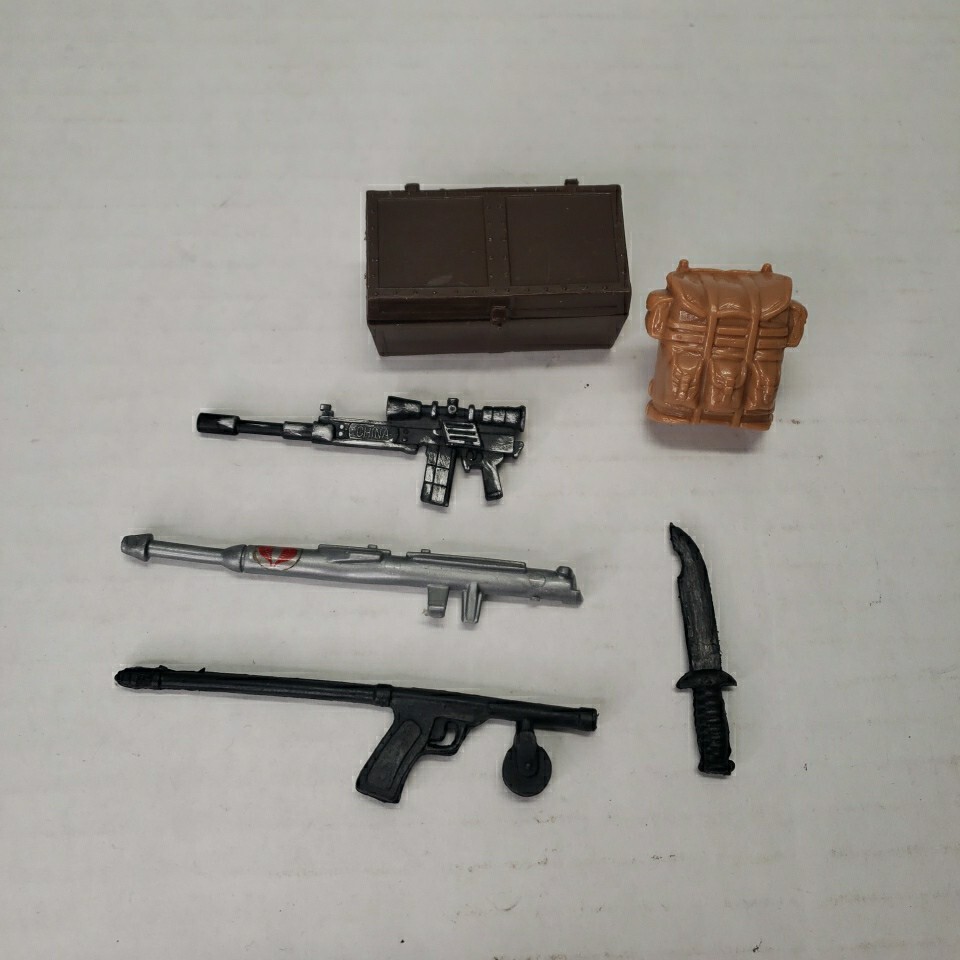Lot Vintage 80's G.I. Joe Cobra ARAH/Johnny West Weapons Pack Trunk Accessories