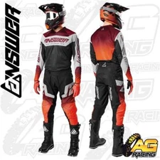 Answer Racing Syncron Charge Berry Red Black Combo Kit Pants Jersey MX Motocross