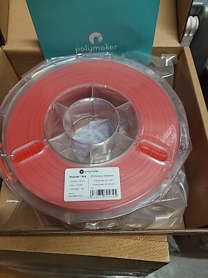 POLYMAKER POLYLITE PLA 3D PRINTING FILAMENT TRUE RED
