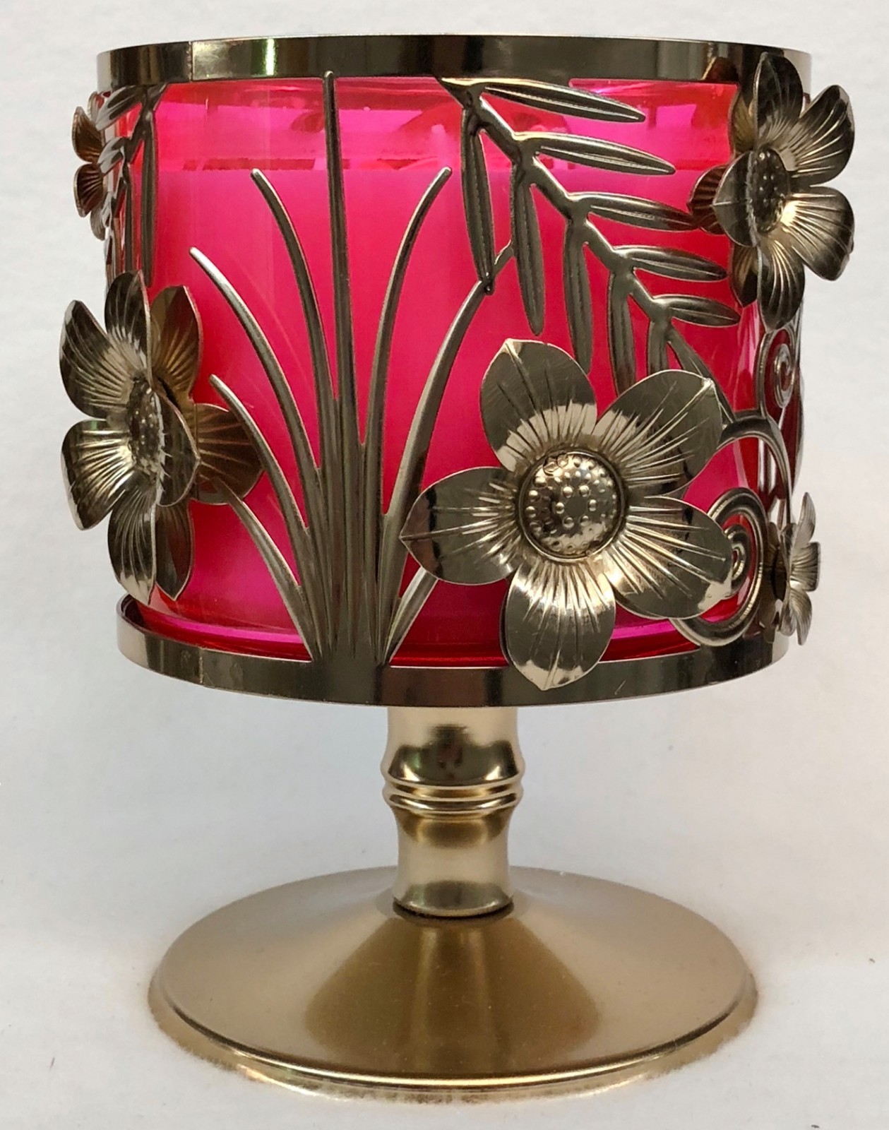 1 Bath Body Works TOUCAN PEDESTAL Flower Large 3Wick Candle Holder