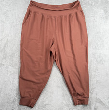 Old Navy Jogger High-Rise Brown Powersoft Womens 3X Plus Gym Ankle Pockets