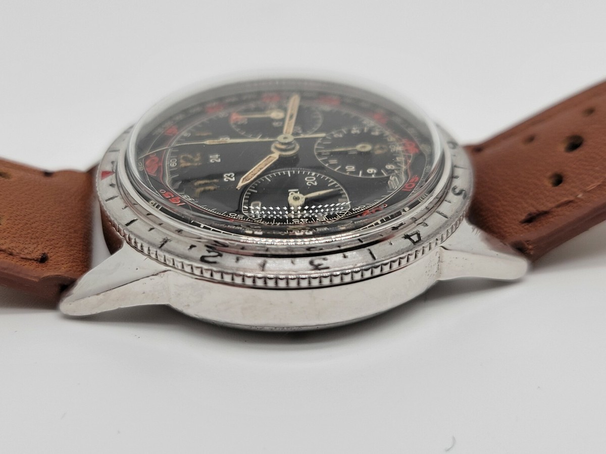 JARDUR RARE STERILE DIAL BEZELMETER ROTATION ANGLE MEASURE 50's Valjoux 72  37mm