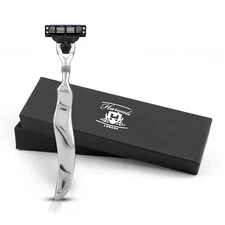 3 Edge Razor for Men, Stainless Steel Men’s Razor, Long Grip, Women’s Razor