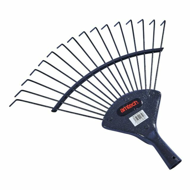 RAKE HEAD 16 TOOTH GARDEN CARBON STEEL GRASS LEAVES LEAF LAWN CLEAR RUBBISH NEW