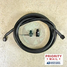 96-00 Civic 4dr Sedan Replacement Black Stainless Steel Fuel Feed Line