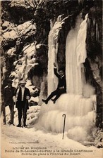 Old postcard L'Hiver en Dauphine - Route de St-Laurent-du-Pont FRANCE (961870)