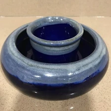 Tumbleweed Pottery Double Vase,  Succulent Planter, Candle Holder