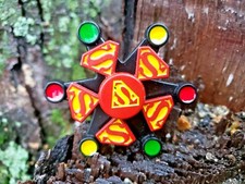 Dual All Metal Fidget Spinner Superman Toy Boys Girls Kids Adults ADHD Focus