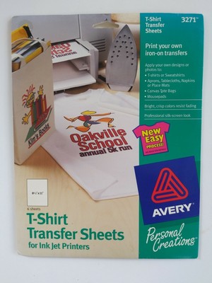 Avery T-Shirt Transfer Sheets For Ink Jet Printers 8-1/2