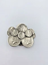 Vintage 1979 Coin Cluster by The Great American Belt Buckle CO H336 Liberty Dime