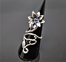 STERLING SILVER 925 Flower Ring Floral Exclusive Design Ring