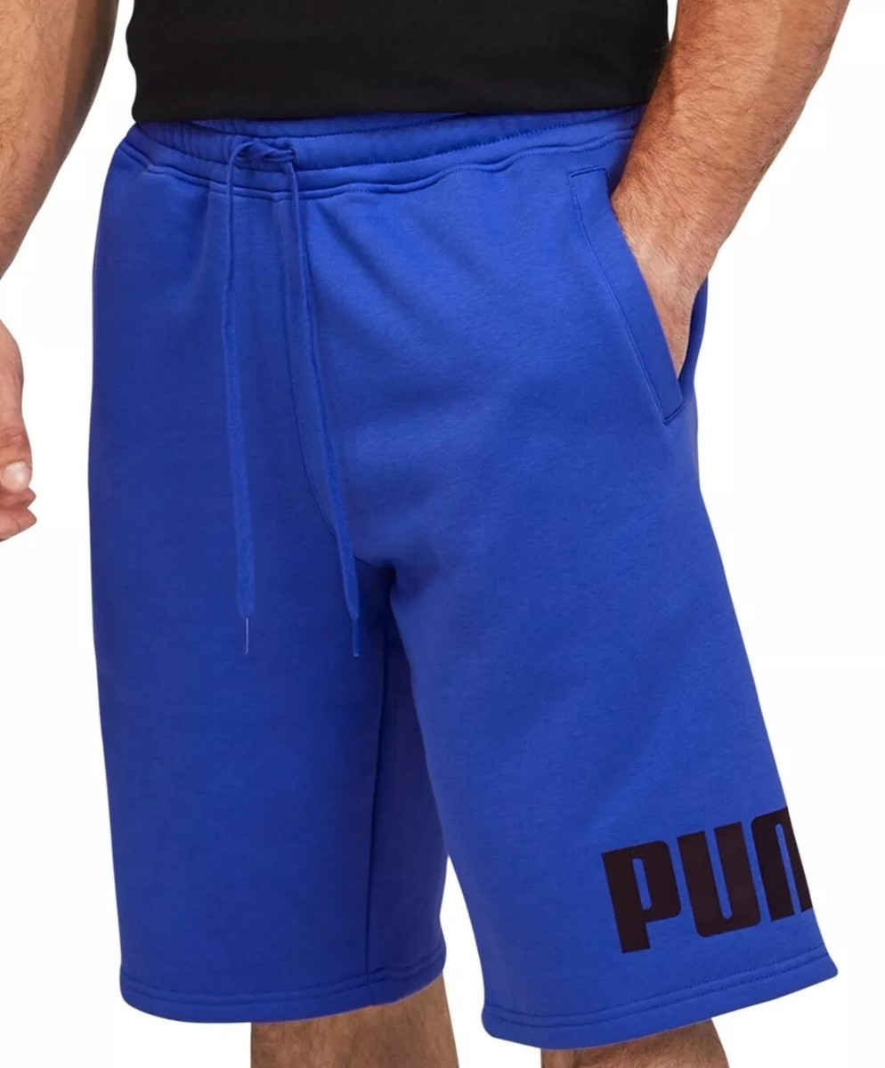 Puma Men's Classic Fit Big Fleece Logo Comfort Shorts Lake Blue S, XL, XXL  NWT | eBay