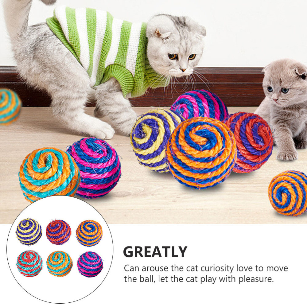 6Pcs Creative Cat Teasing Toy Cat Toy Cat Accessories Sisal Cat Scratcher eBay