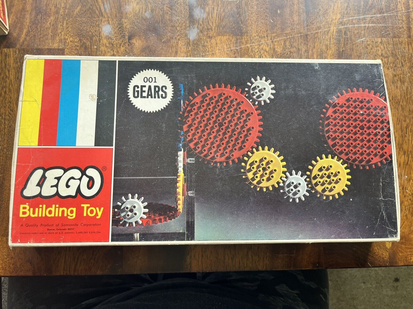 Vintage Lego Building Toy Gears 001 With Original Box