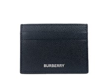 Burberry Sandon Business Small Black Grained Leather Card Case Wallet