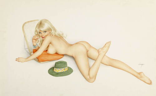 Alberto Vargas Pin Up Girls Poster Reproduction Paintings Giclee Canvas Print - Photo 1 sur 1