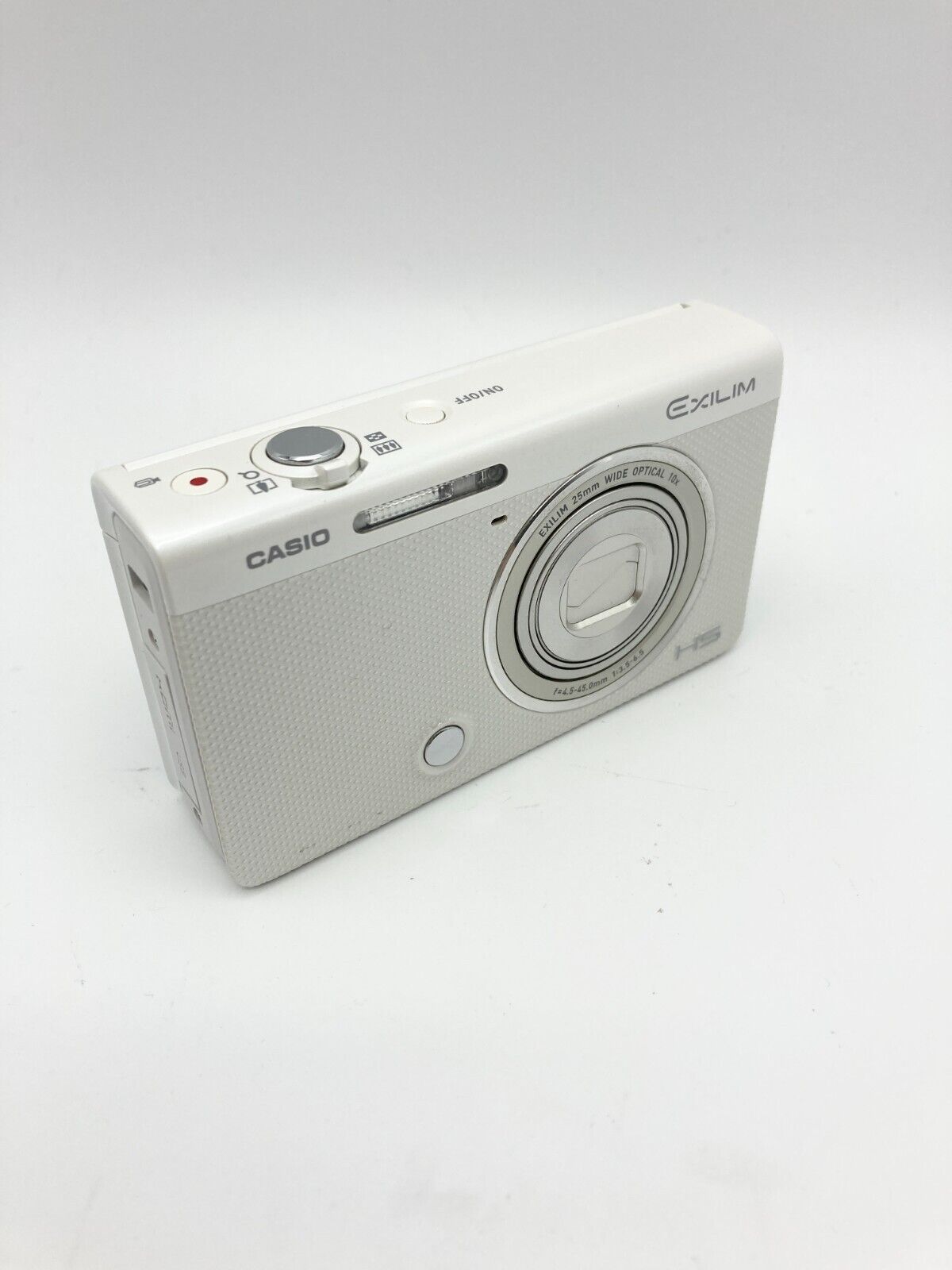 CASIO HIGH SPEED EXILIM EX-ZR70 White Digital Camera Selfie Tilt LCD 10x  Used