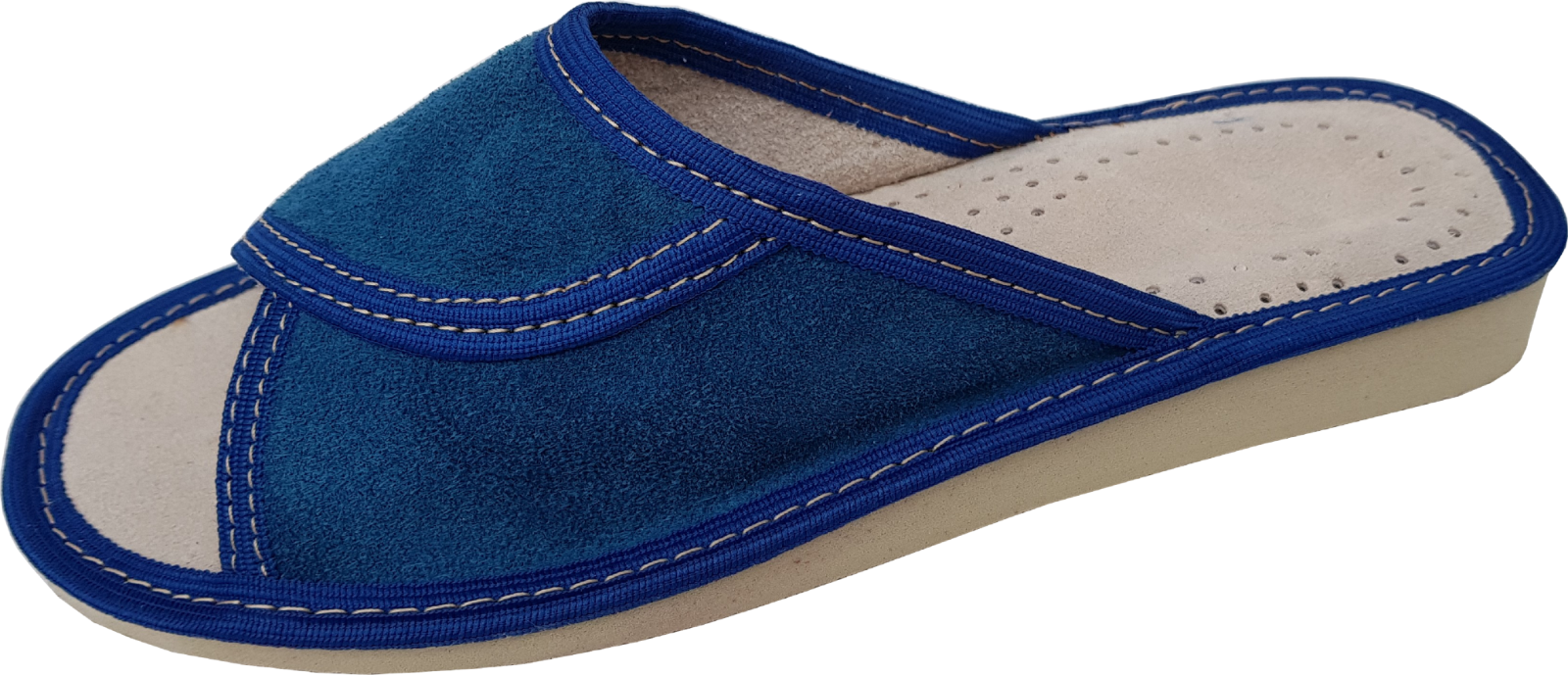 APL Ciabatta ciabatte ciabatte taglia 40 vera pelle camoscio *BLU*