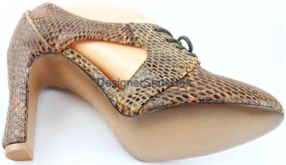 $240 PARA TODOS OS 7 CONHAQUE HUMANIDADE BRANDY couro de cobra designer Oxford Bombas 7 - Imagem 3 de 4