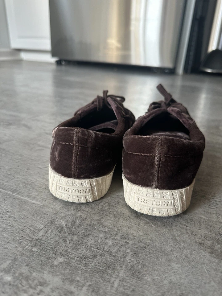 Zapatillas Tenis Tretorn + Madewell Nylite Terciopelo Berenjena Mujer Talla 8 Foto 4 de 4