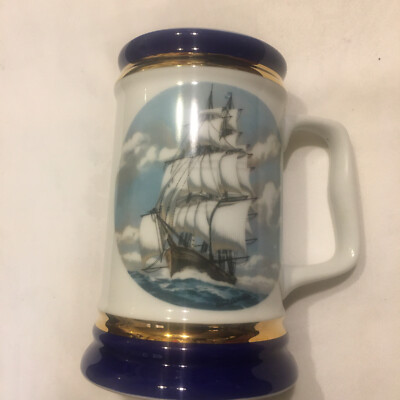 Danbury Mint 12 Sailing Ship Tankards Cutty Sark Stein Mug Robert Devereaux