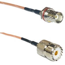 RG316 BNC FEMALE SM BULKHEAD to SO239 UHF Female RF Cable Rapid-SHIP LOT