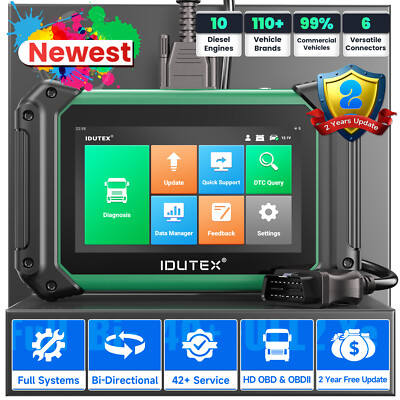 Heavy Duty Truck Diesel Diagnostic Scanner Tool DPF Regen Idle Speed Adjustment