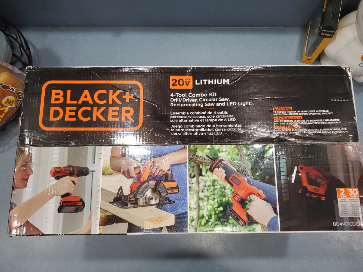 BLACK+DECKER BD4KITCDCRL 20V MAX 4-Tool Combo Kit