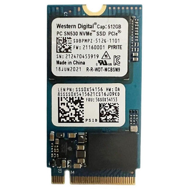New Western Digital WD SN530 512GB PCIe NVMe 2242 M.2 SSD Model: SDBPMPZ-512G