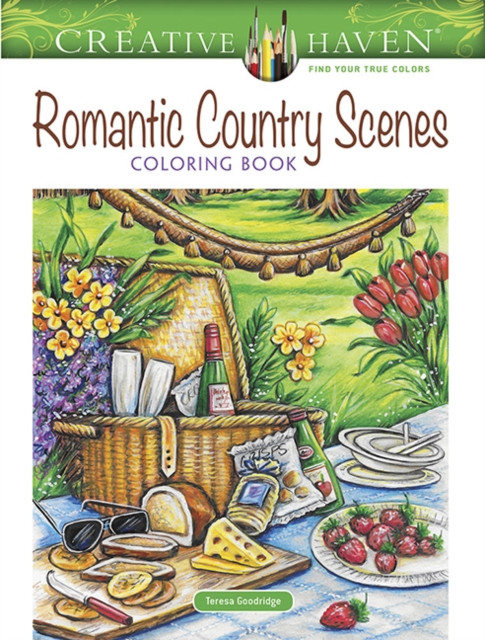 Creative Haven Romantic Country Scenes Coloring Book by Teresa Goodridge